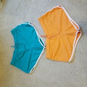 Teal and green shorts (set of 2)